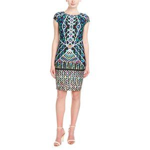 NINE WEST Women's Cap Prism Print Dress Size 6